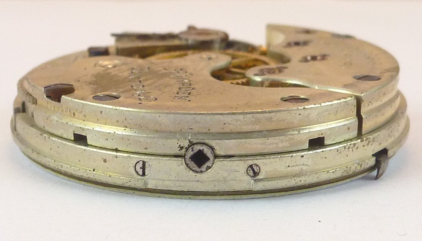Antique Hampden 213 Pocket Watch Movement – Parts Repair- Broken Balance