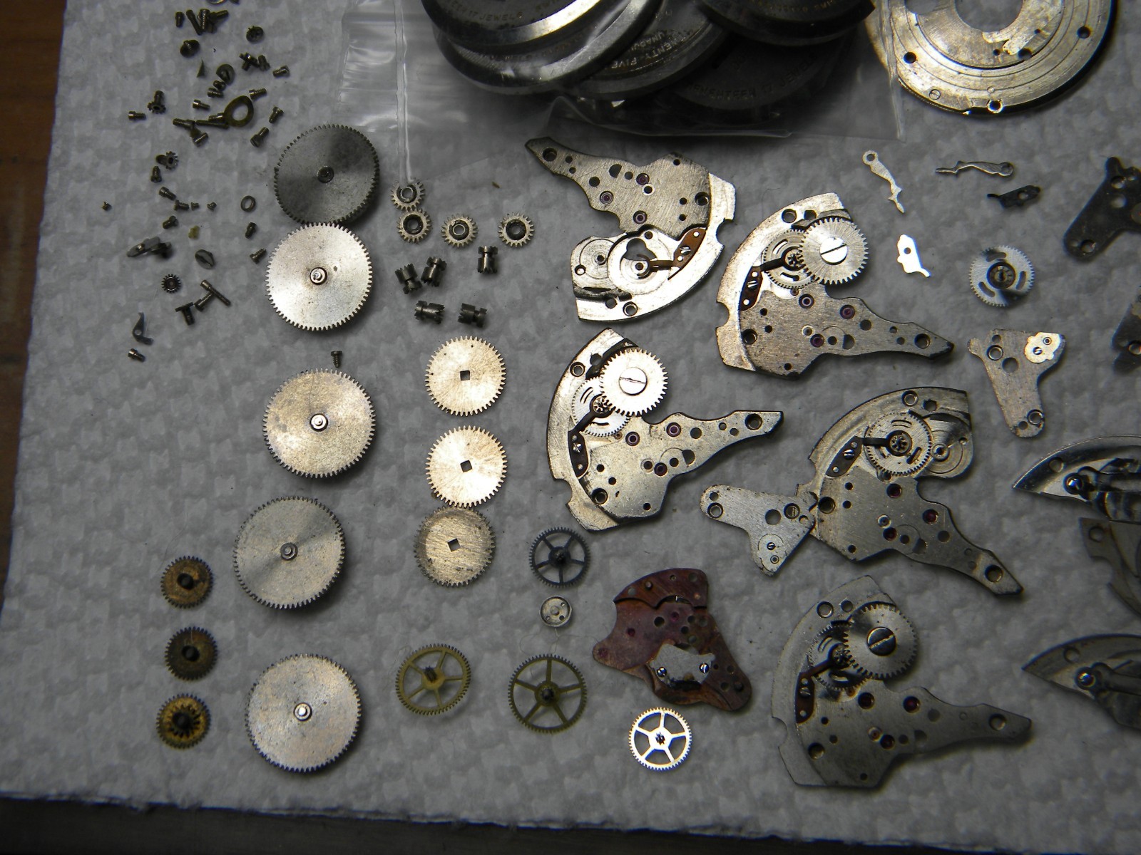 Lot of AS 1361 1361N Wrist Watch Movement Partials Pieces to Repair or Parts