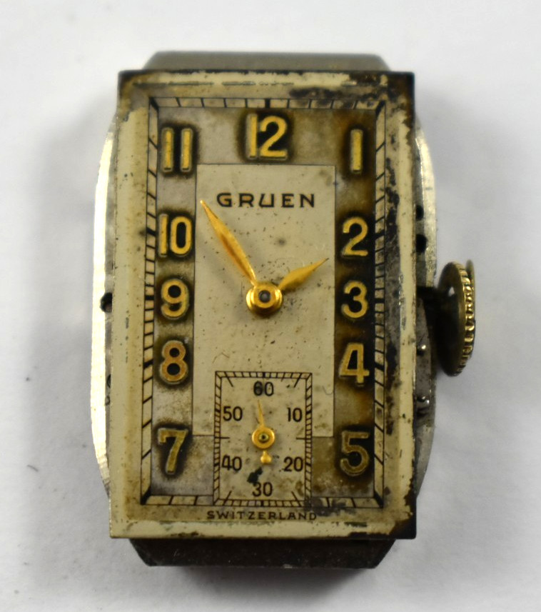 Vintage Gruen Manual Wind 17J 500F Wrist Watch Movement lot.fc