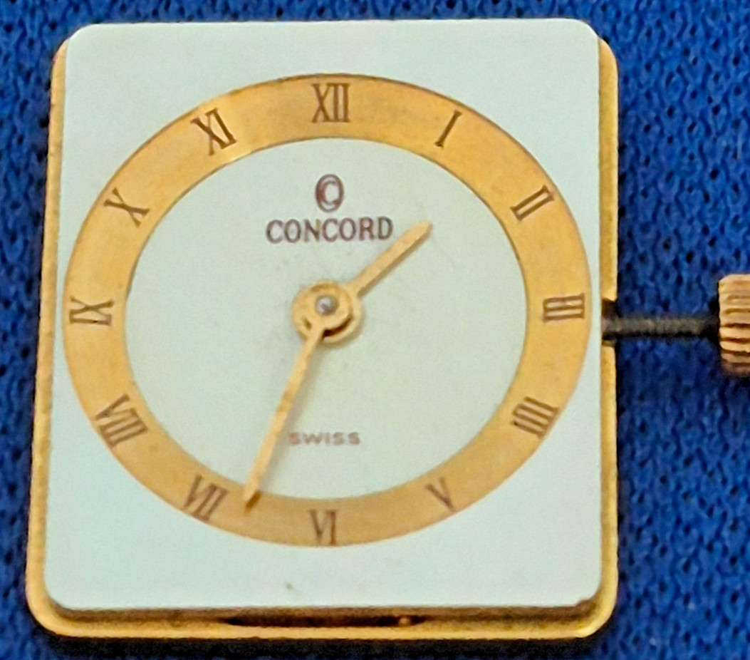 Concord Striking MOP Dial Movement Hands Stem Crown E03.001 Perfect Working Cond