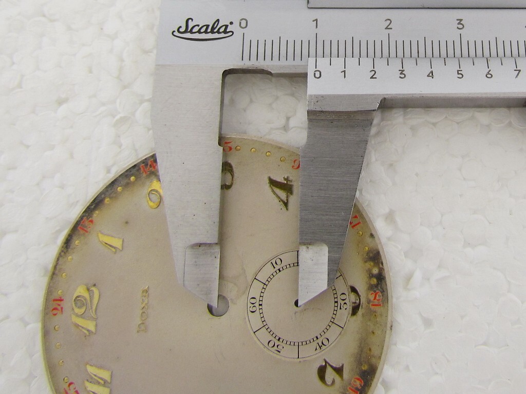 Doxa Antique Swiss Pocket Watch Original Art Deco metal Dial Watch-face 44 mm
