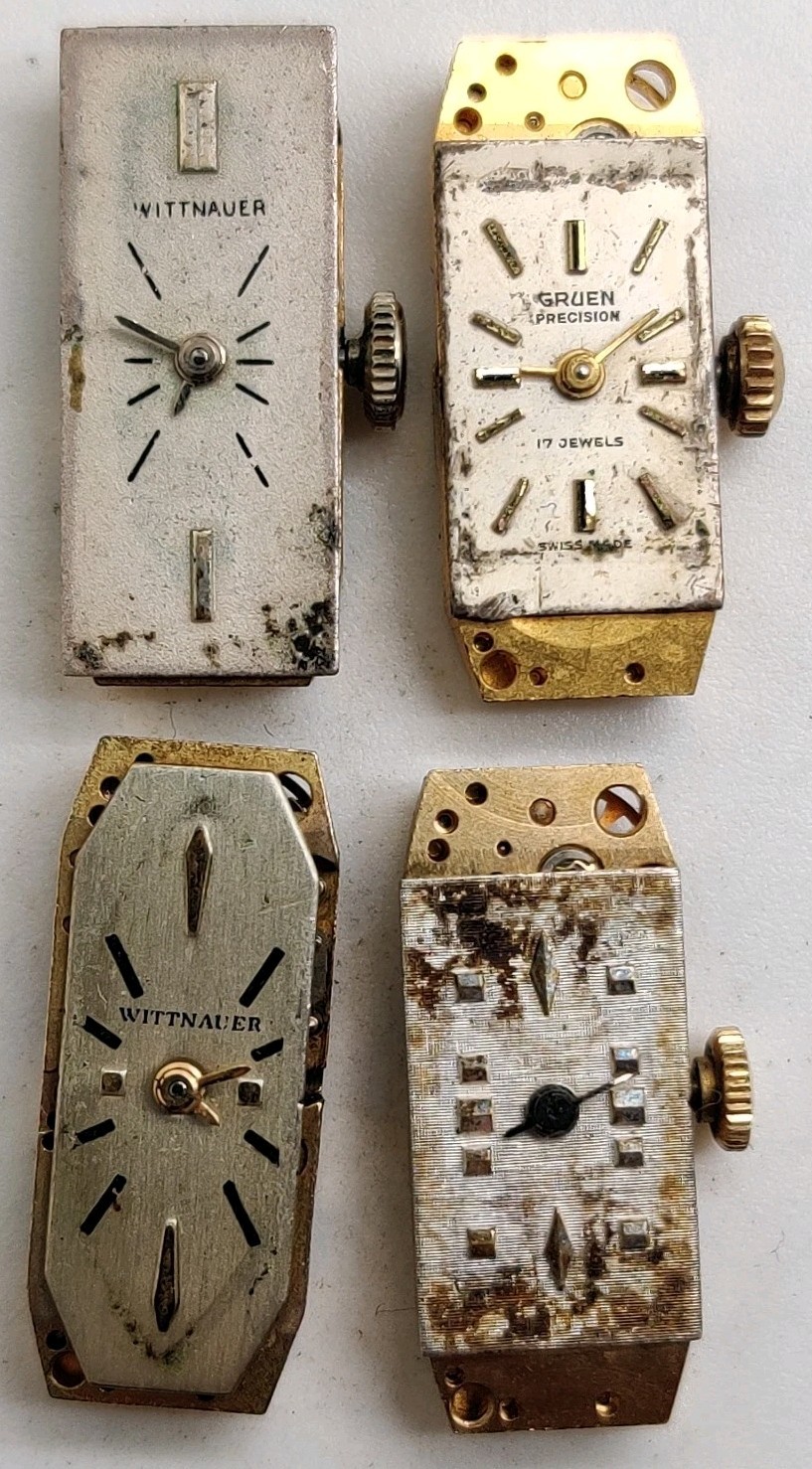 Lot Of 4 FHF Fontainemelon Cal. 59 movements Run For Repair