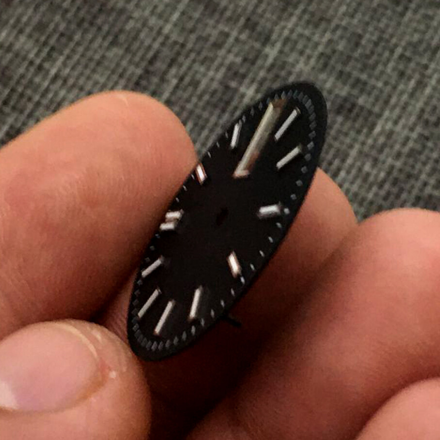 28.5mm NH36 Dial with Studs Sky Blue White Black Green Lume for NH36 Movement
