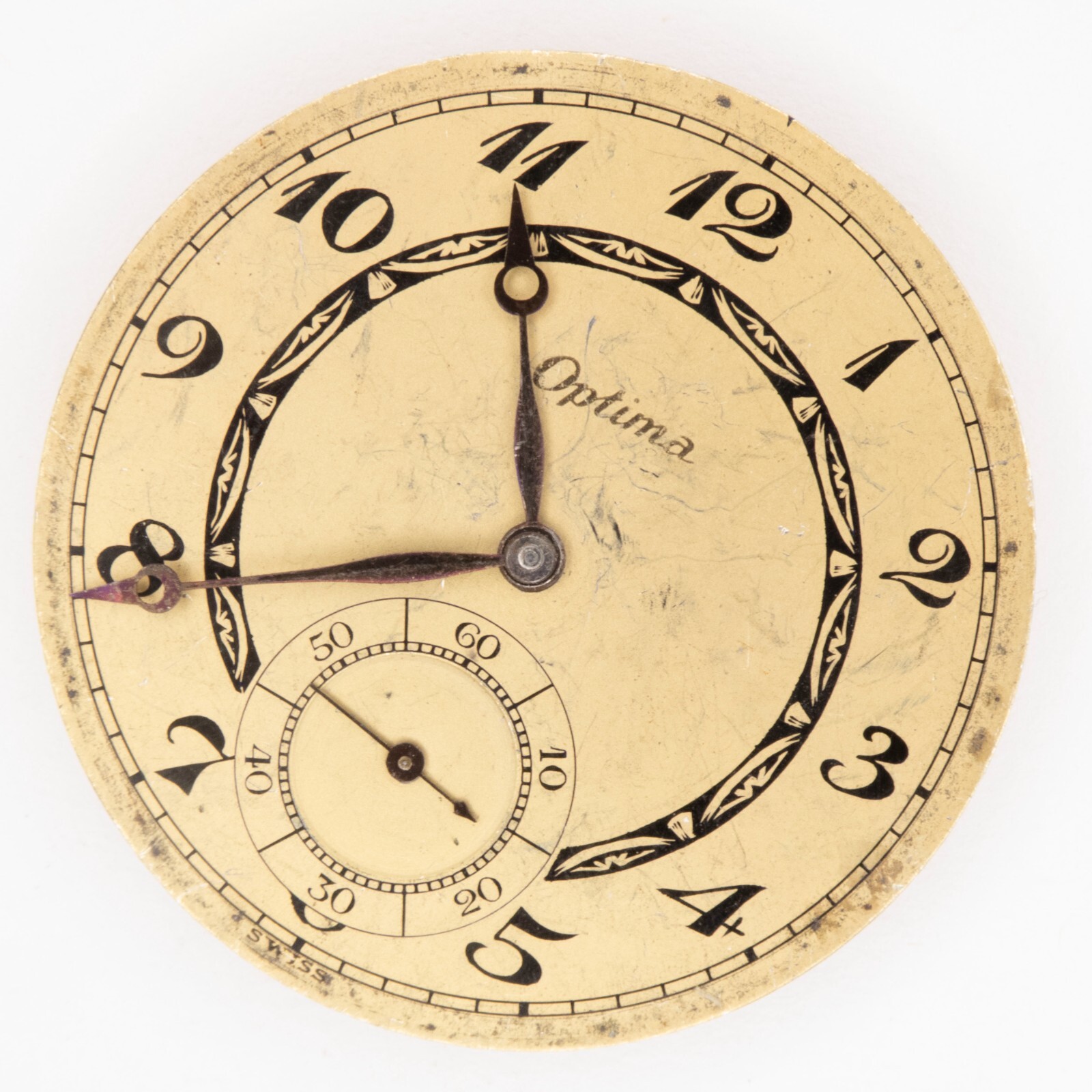 Optima 38.9 x 5.4 mm 16-Jewel 2-Adjustment Antique Pocket Watch Movement