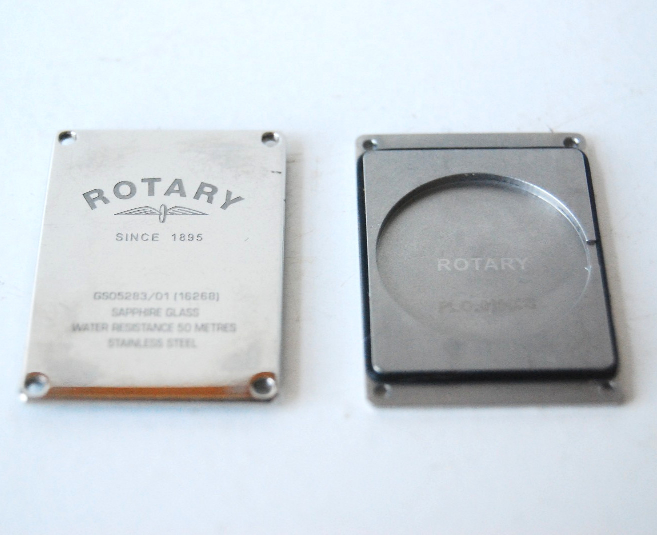1 X ROTARY CAMBRIDGE GS05283/01 (16268) STAINLESS STEEL WRIST WATCH CASE BACK