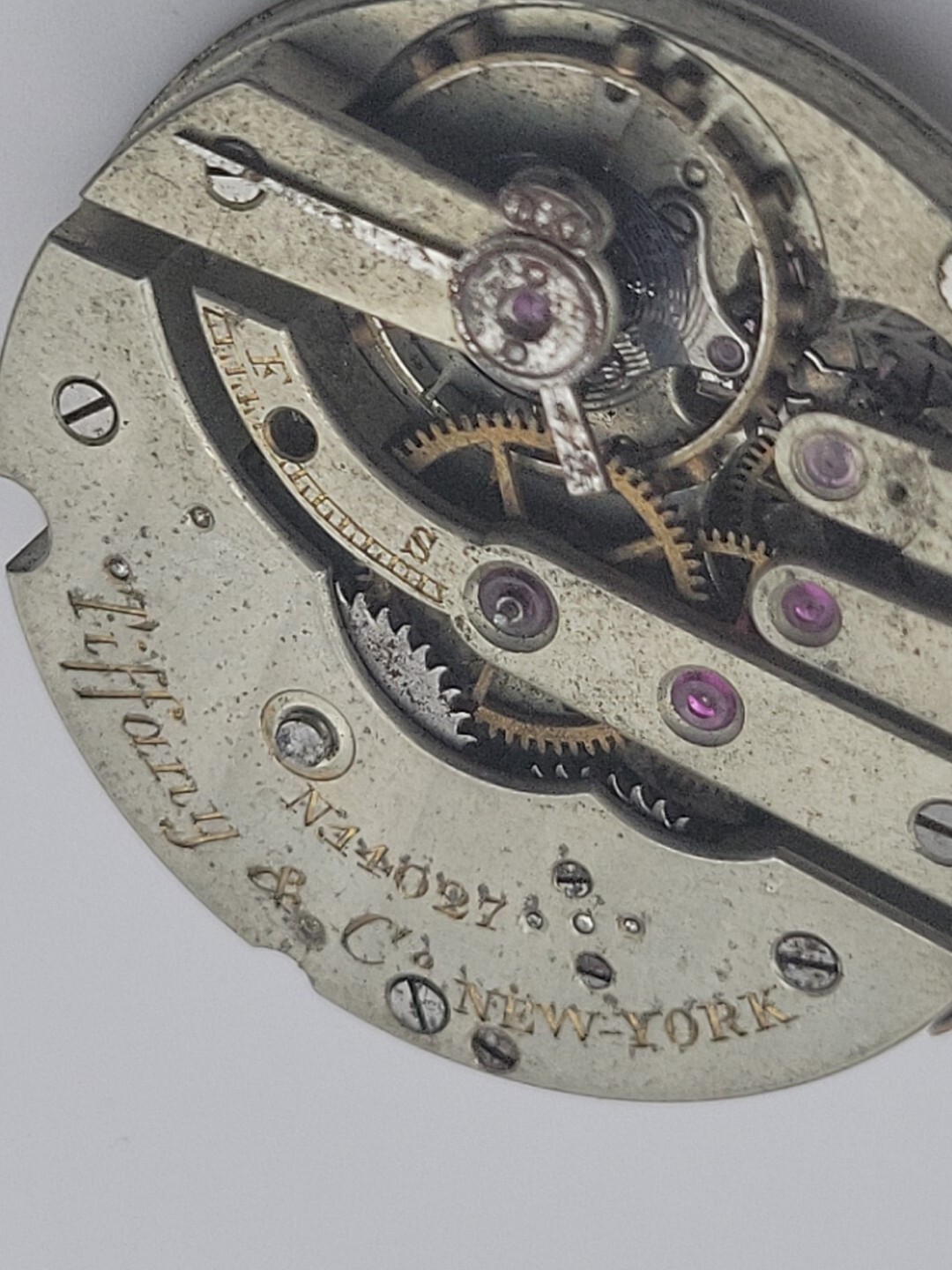 Antique Tiffany & Co New York High Grade Watch Movement For Repairs 29.5mm
