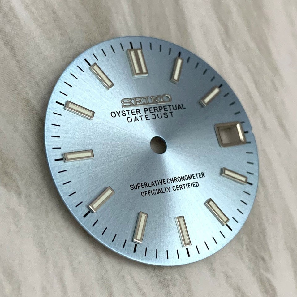 28.5mm Sun pattern Watch Dial Green Luminous for Nh35 Movement Watch Accessories