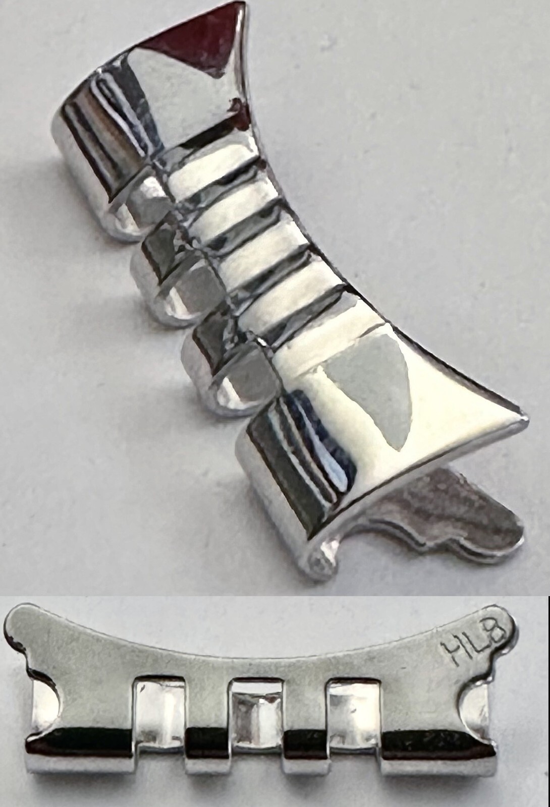 HEUER HLB Stainless Steel 18mm End Link FREE U.S. shipping