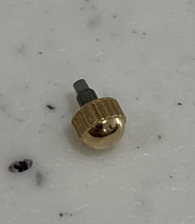 Movado Watch Screw Crown Yellow For Model 81.A3.822 Authentic Original