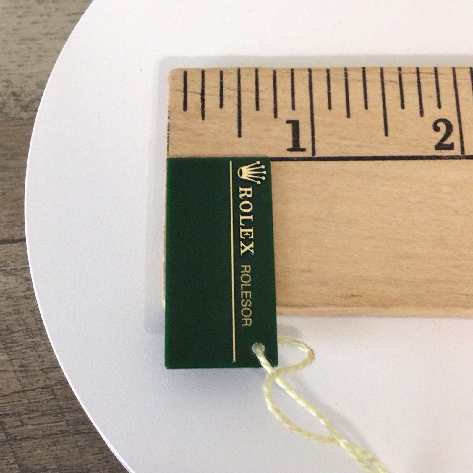 ROLEX Crown ROLESOR Green Hang Tag with String
