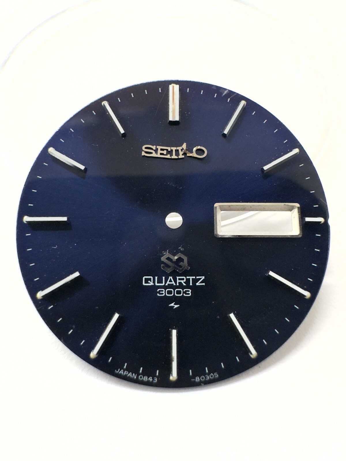 Genuine Seiko Navy Blue Quartz 28.5mm Day/Date Dial #0843-8030S