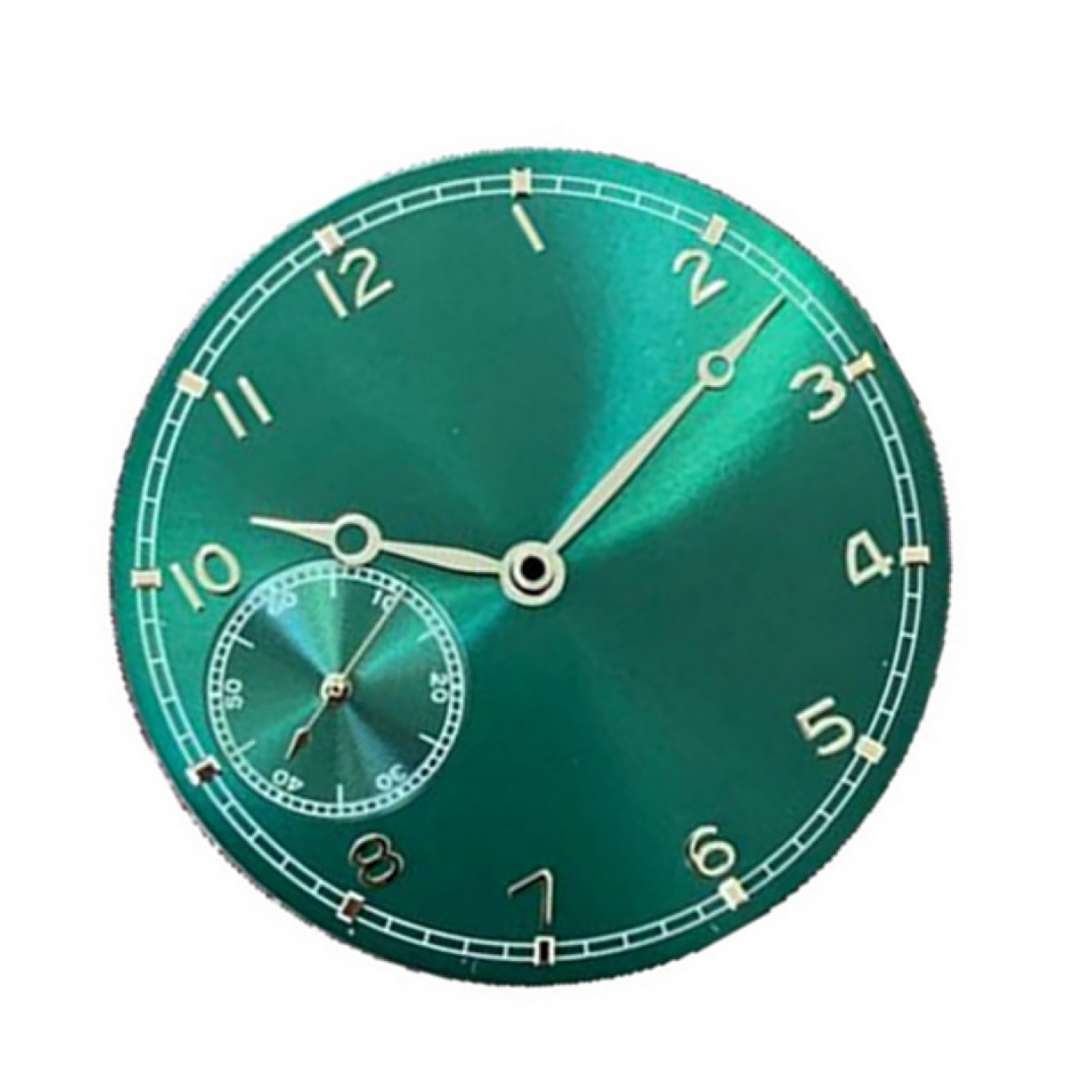 Thin Green Face 37mm Watch Dial With Hands For ETA 6497 ST3600 Watch Movement