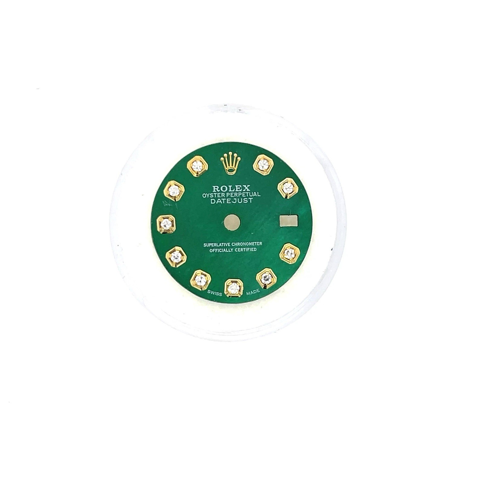 Rolex 26mm custom Green Dial Natural Diamond for Date Just / Presidential/ Date