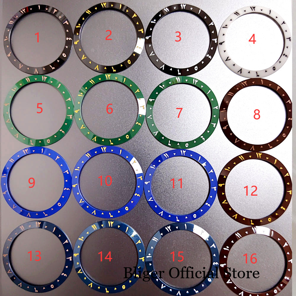New Arabic Numbers Slope Sky blue 38mm*30.6mm High quality Bezel Insert fit 40mm