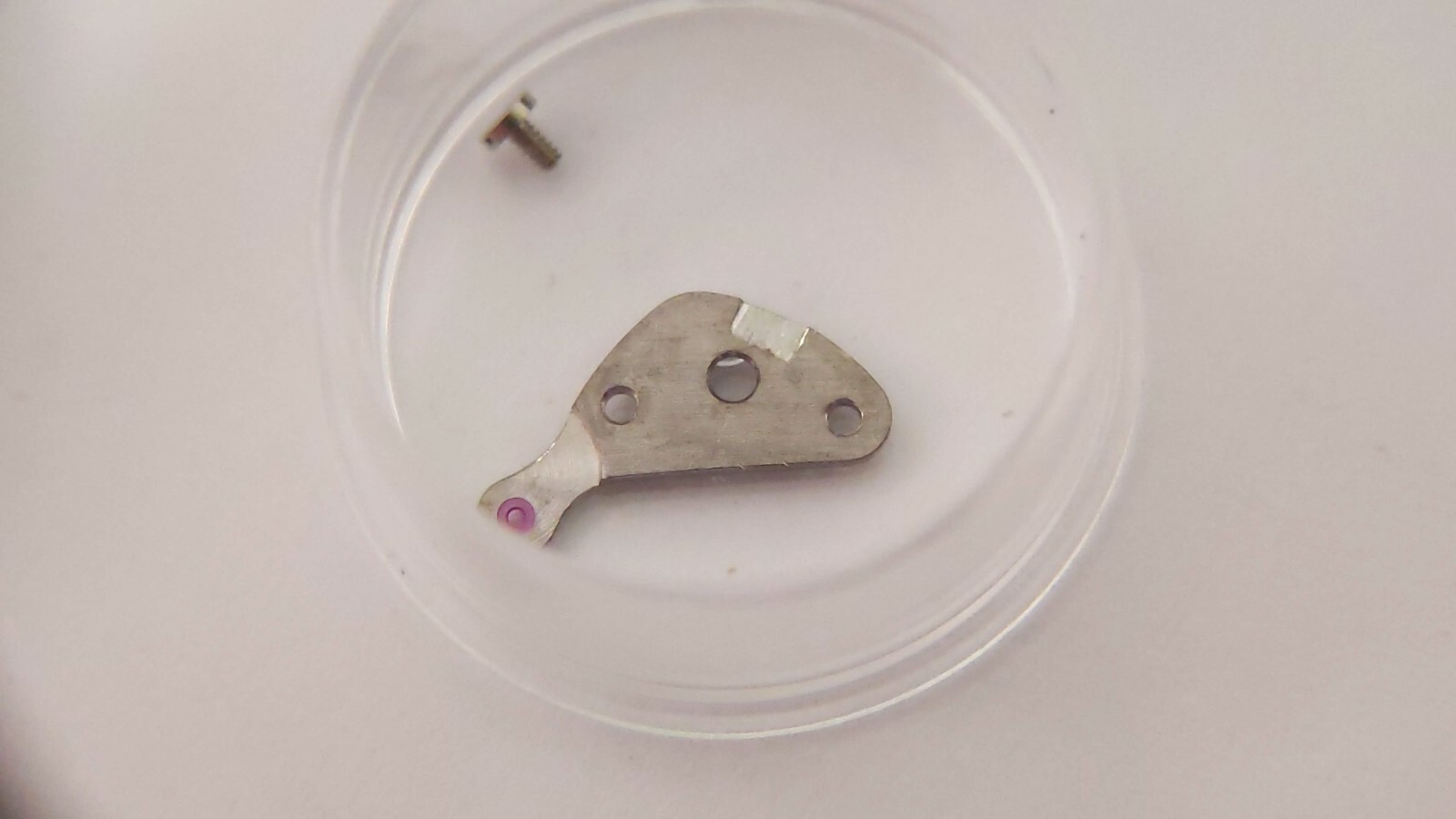 Lecoultre K866 BRIDGE part, small AND 1 SCREW great condition, pre-o. PART NAME
