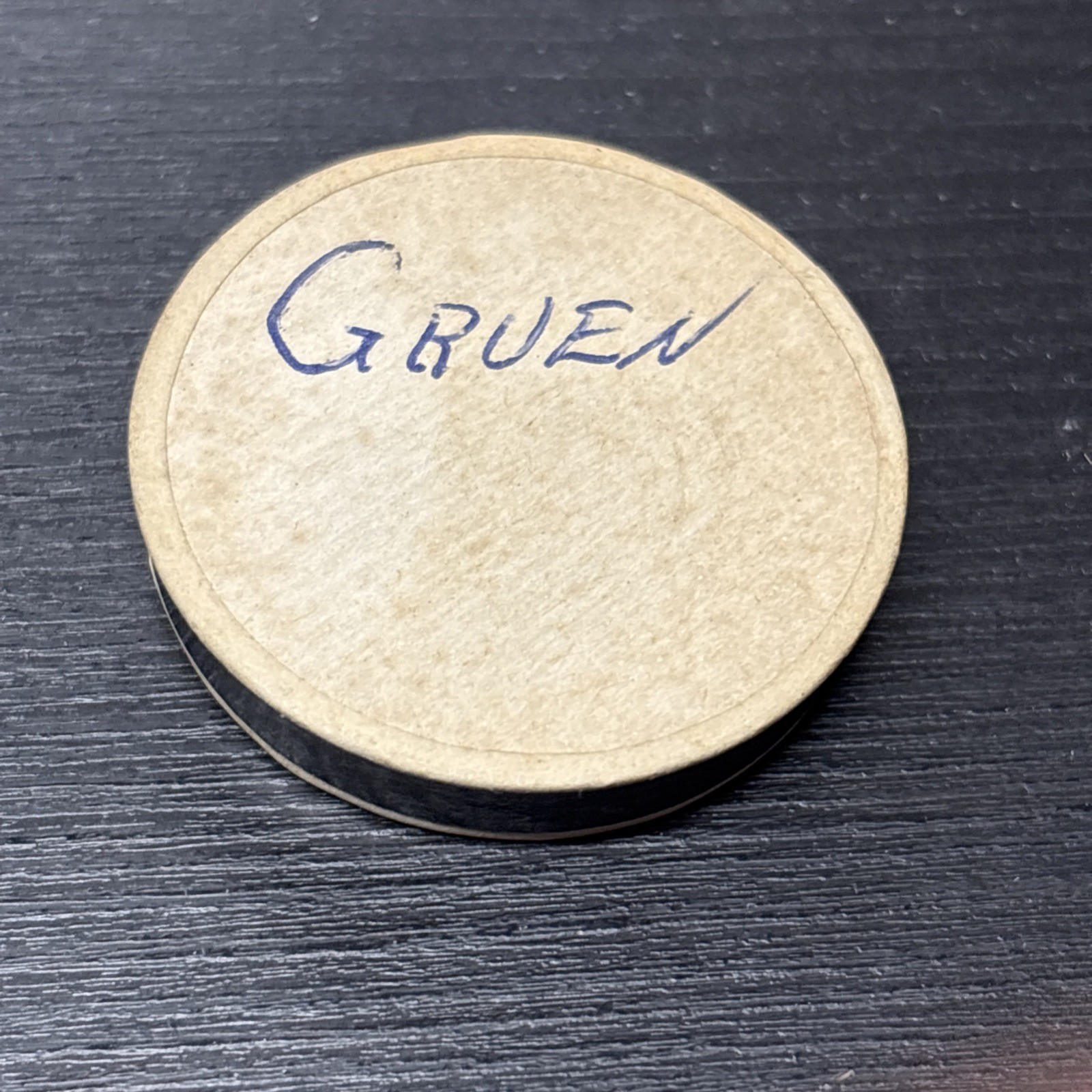 Gruen Enamel Fancy Blue And Gold Pocket Watch Wristwatch Dial 23.9mm With Parts