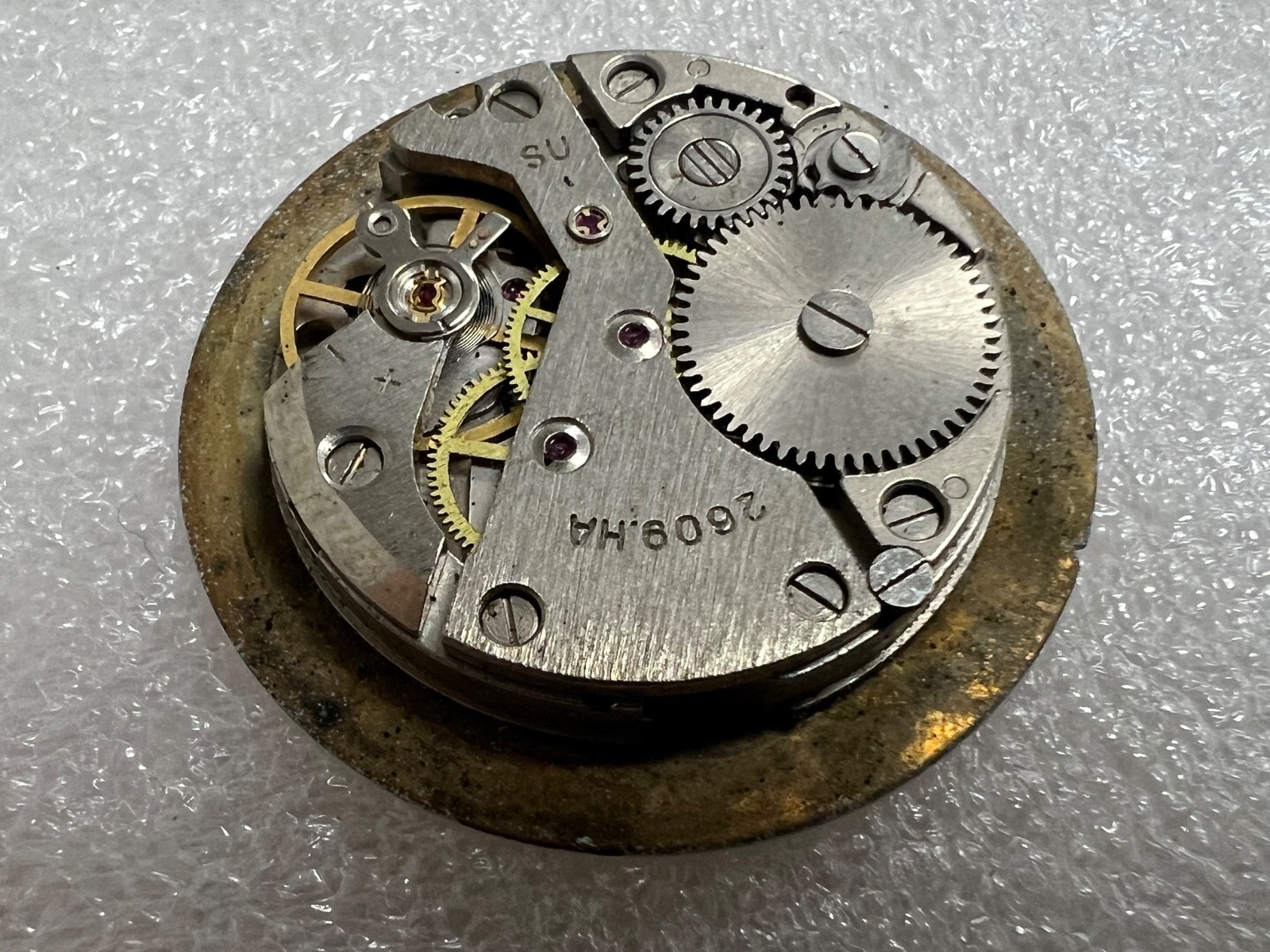Watch movement USSR Raketa Cal.2609.НА plus Dial.For parts.