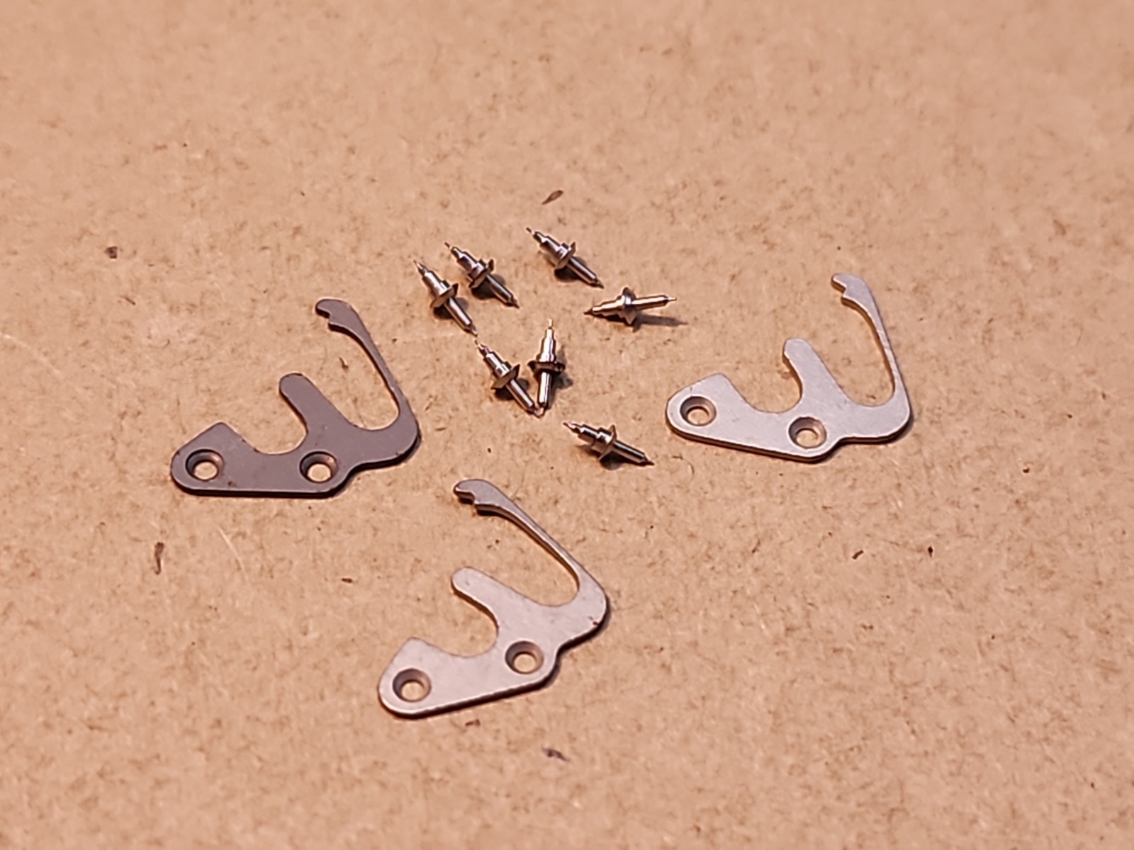 Lot Of Bulova 10AE-AX Parts-Balance Staffs & Yoke Bridges