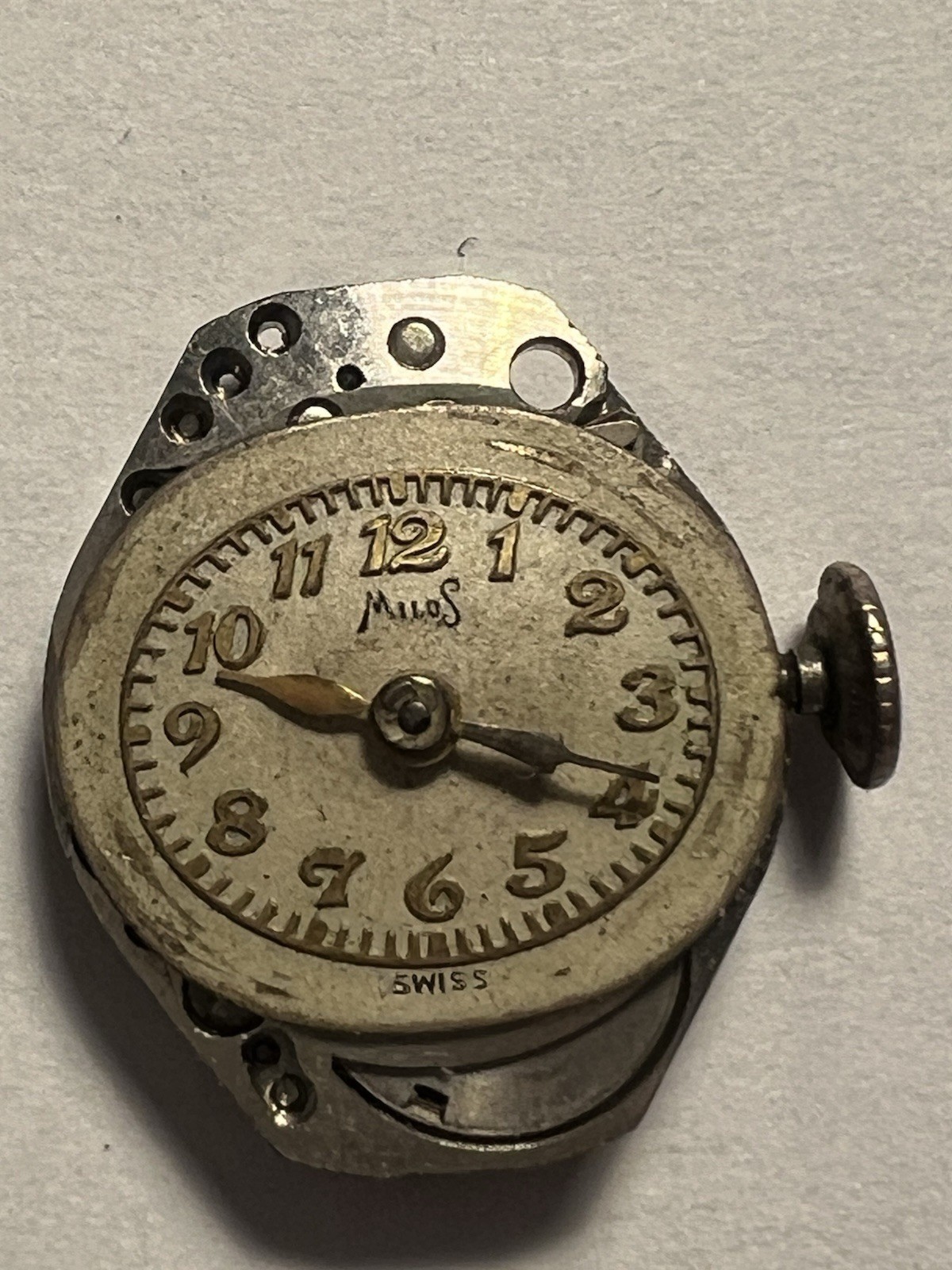 FHF 60 Watch Movement Fabrique d’Horlogerie de Fontainemelon Dial + Stige & Crown