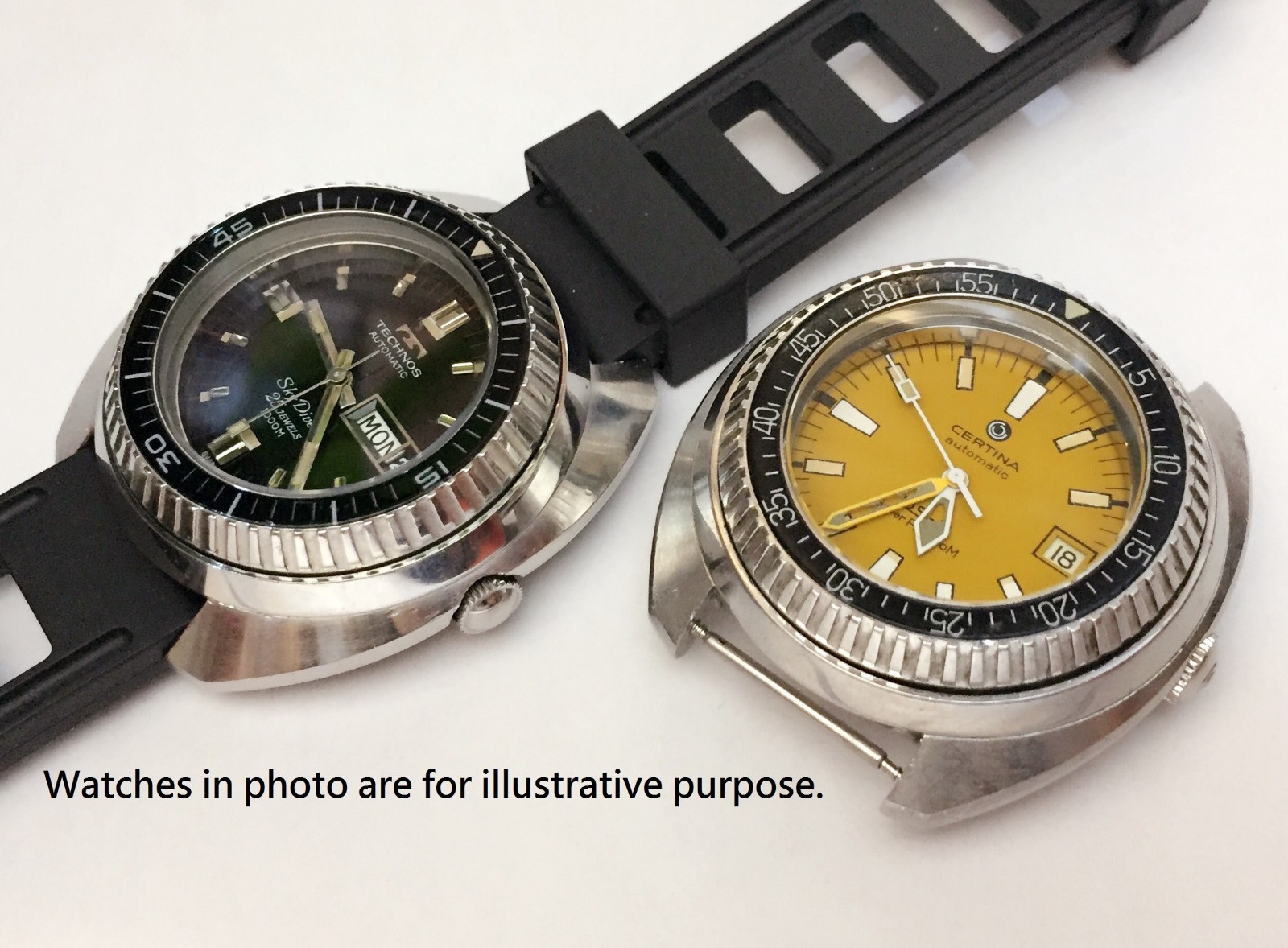 Sapphire Crystal For Technos SkyDiver 1000M Certina DS-2 DS-3 Super PH1000M