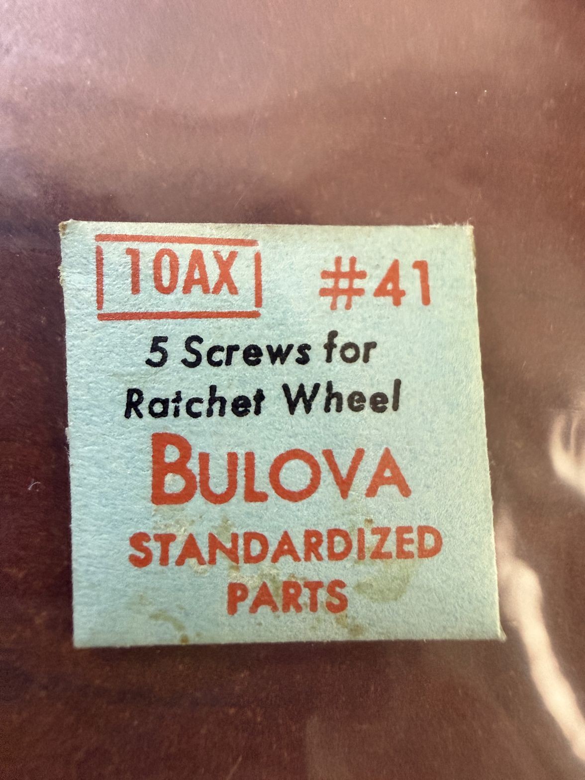 Bulova 10AX Screws For Ratchet Wheel #41 NOS Genuine Vintage Watch Part NEW