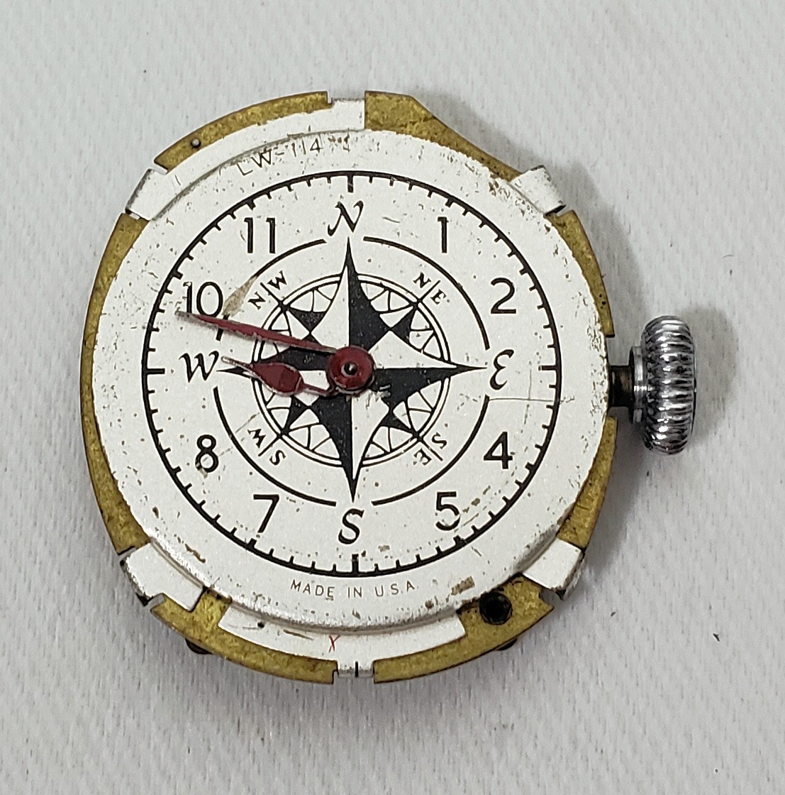 Vintage Ingraham Character Novelty Watch Compass Dial & Movement