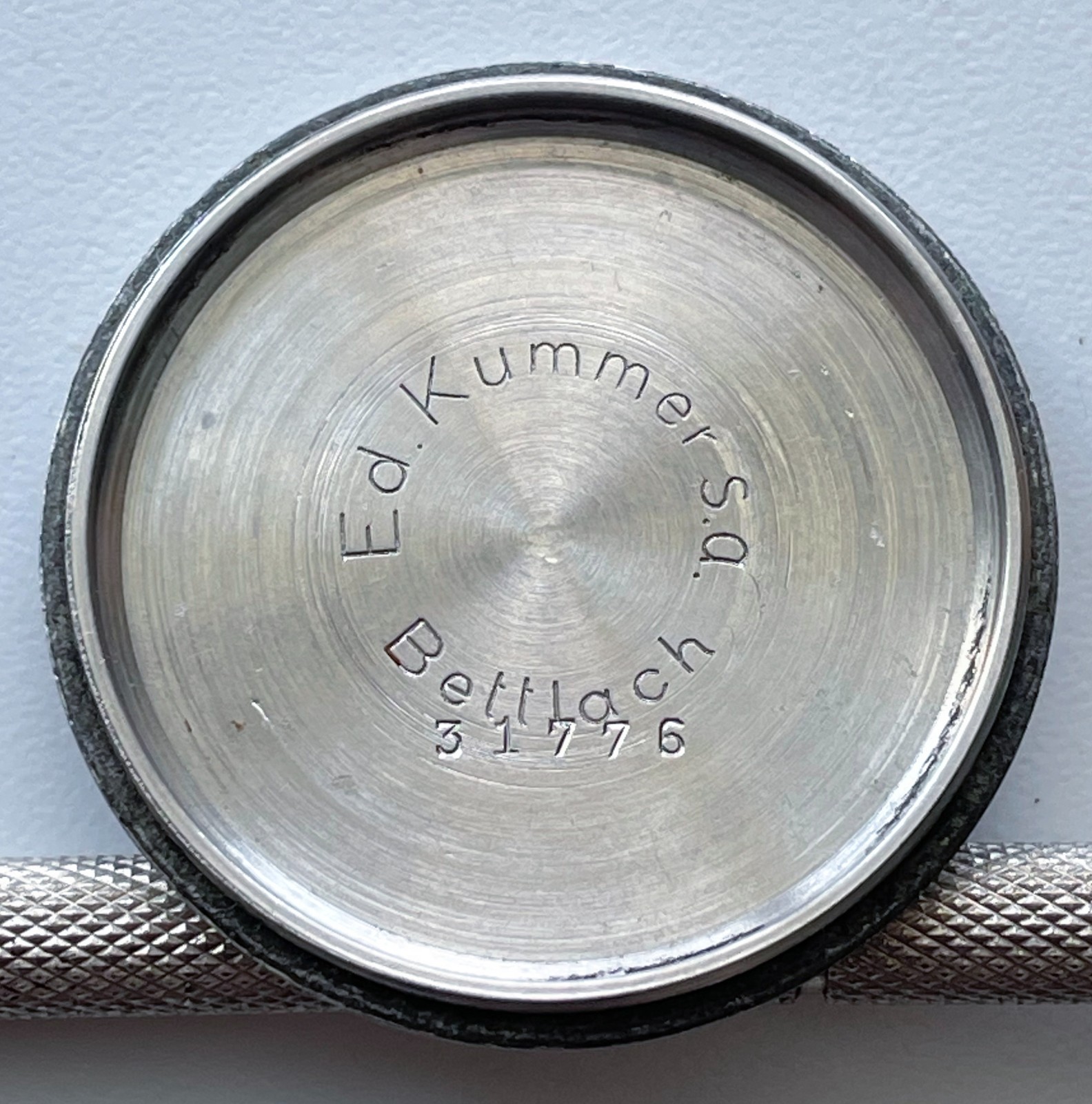 Vintage Ed. Kummer S.A. Bettlach Case Back 29.8mm Stainless Steel Waterproof