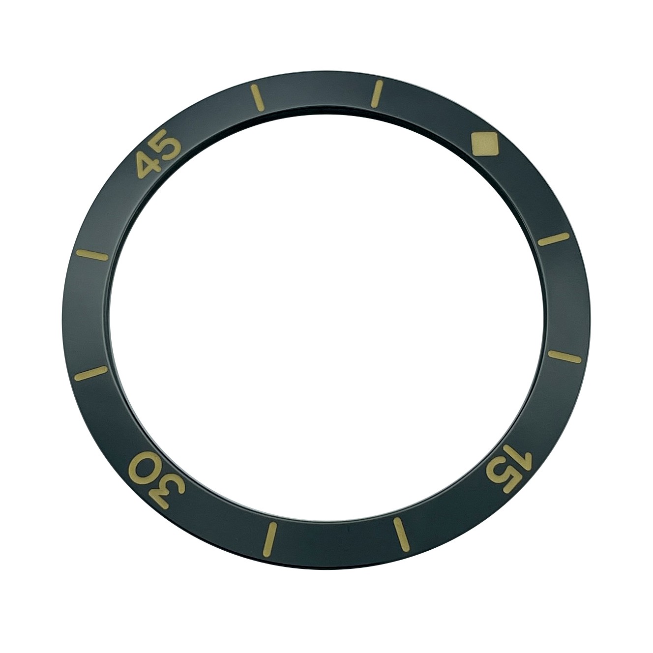 38mm Black Vintage Fathoms Flat Ceramic Bezel Insert with C3 for SKX007 SRPD