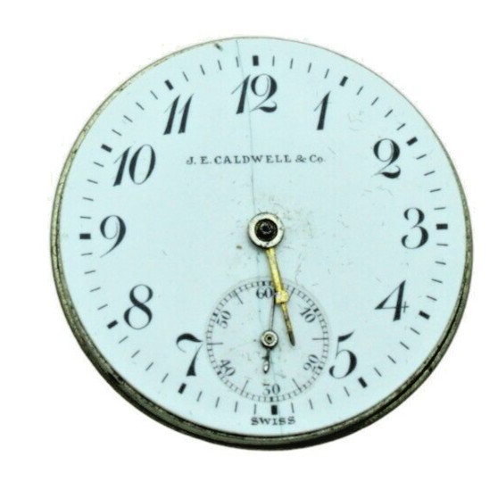 J.E. Caldwell & Co Model 11.62N Swiss Watch Movement 15 J Size 11”’ = 24.5 mm