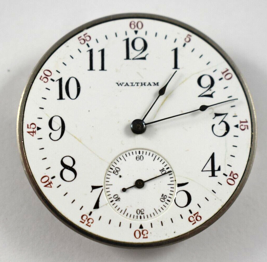 Vintage Waltham Grade 225 12s 17J OF Pocket Watch Movement lot.fe