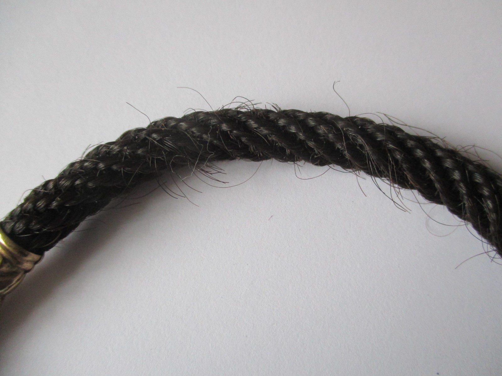 Victorian hairwork Albertina pocket watch chain & winder – mourning jewellery