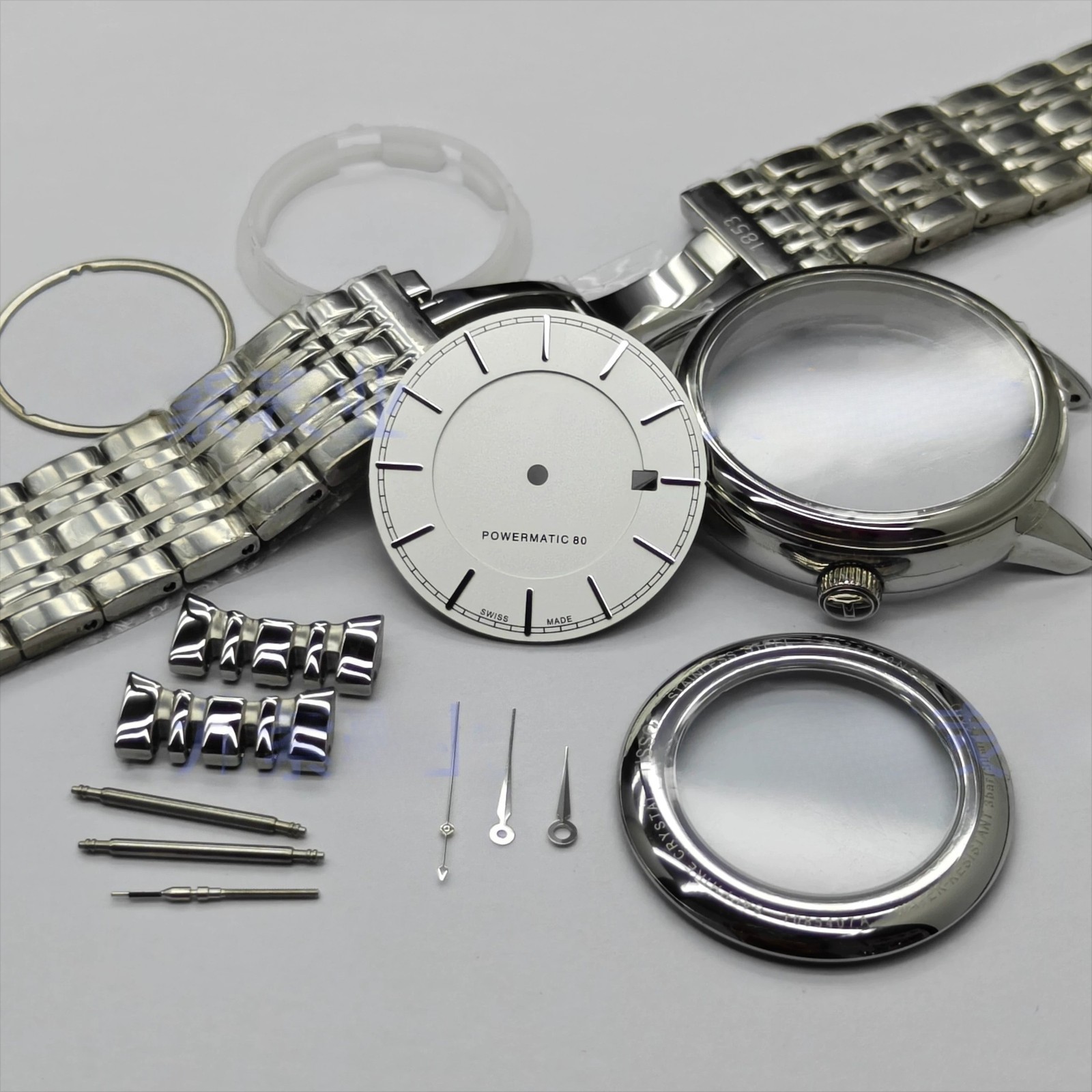 DIY Watch Part Kit for 8215 8200 T085407A 39.5mm SS Watch Case+Dial+Hands+Strap