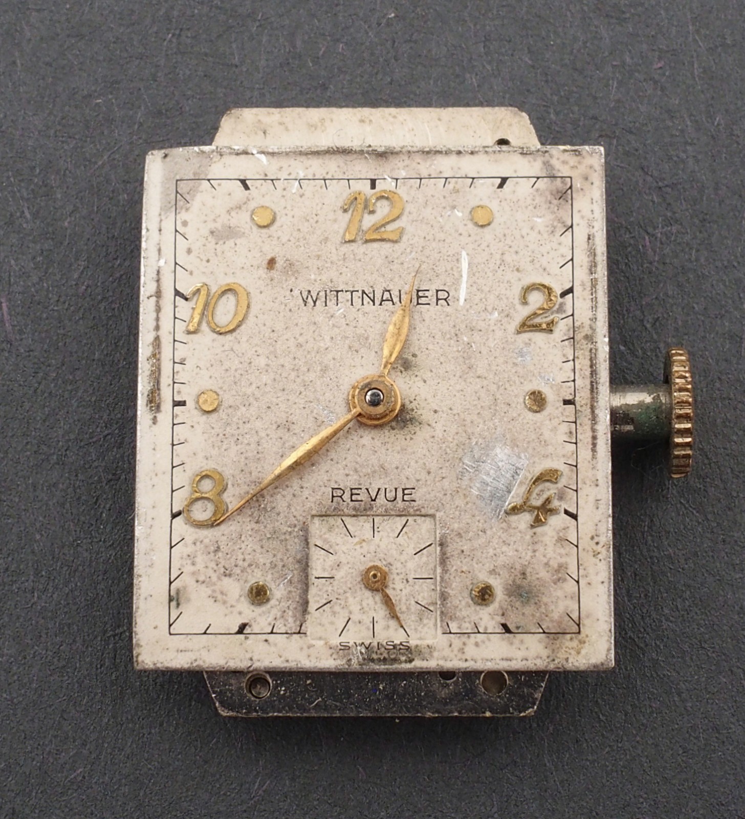 Wittnauer 17J 73 Revue Watch Movement for Parts or Repair #F345