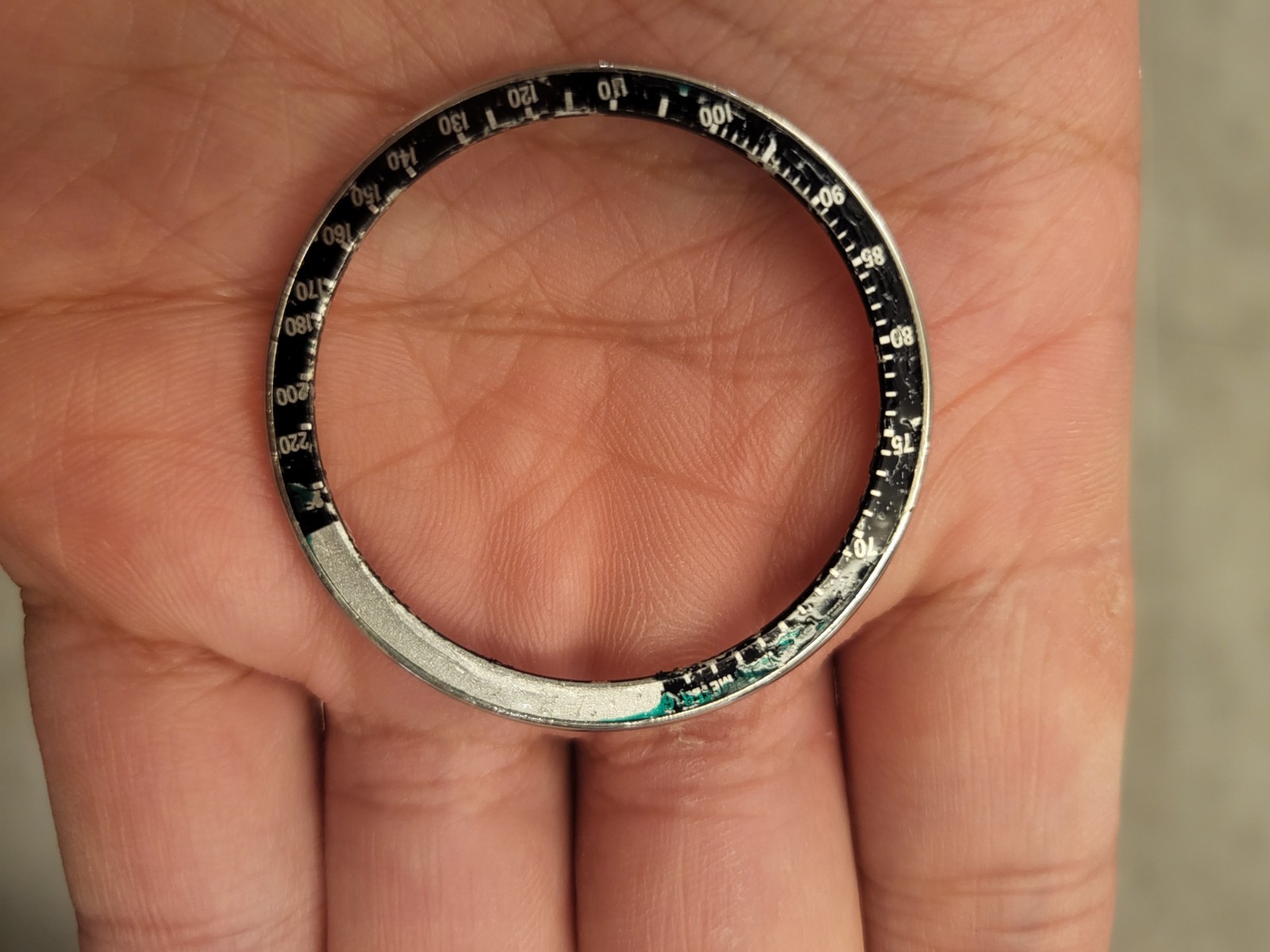Seiko original bezel 6139-6040 silver ghost
