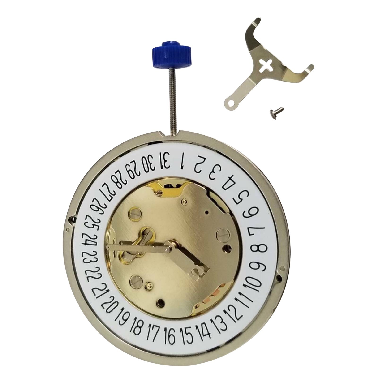 Quartz Watch Movement with Battery 5 Hands Single Calendar For RONDA 5021.D R