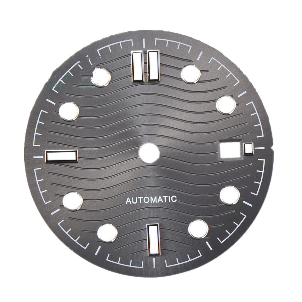 31mm Watch Dial Plate Date@3 Luminous For ETA 2836 2824 For Miyota 8215 8205