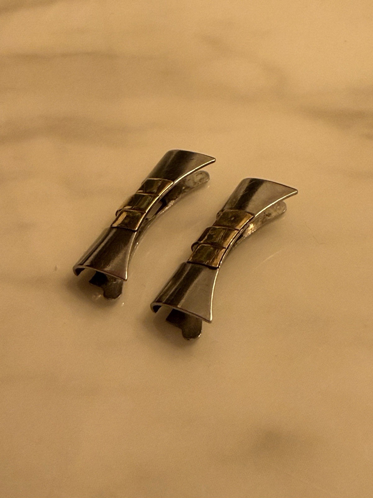 Authentic Vintage Rolex 455B End Links YG & SS 20mm #535