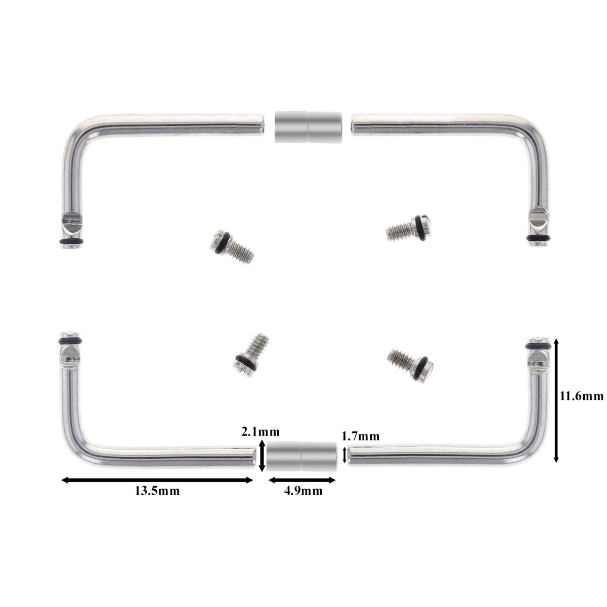 1 SET PAM BAR SCREW CONNECTOR FOR PANERAI MARINA RADIOMIR LUMINOR WATCH BAND