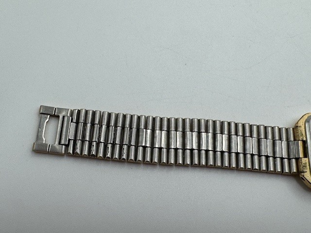 Vintage Mathey Tissot Gold Tone Watch Case and Band ONLY NO Movement