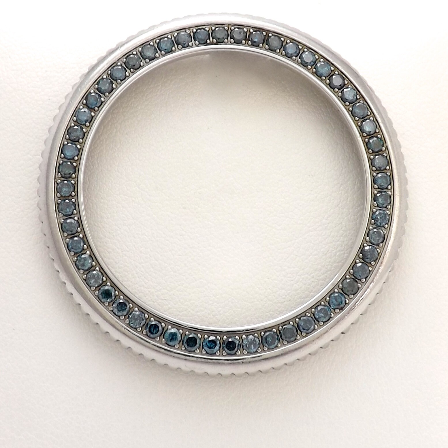 Techno Watch 47mm 2ctw Blue Diamond Bezel Stainless Steel or Pendant