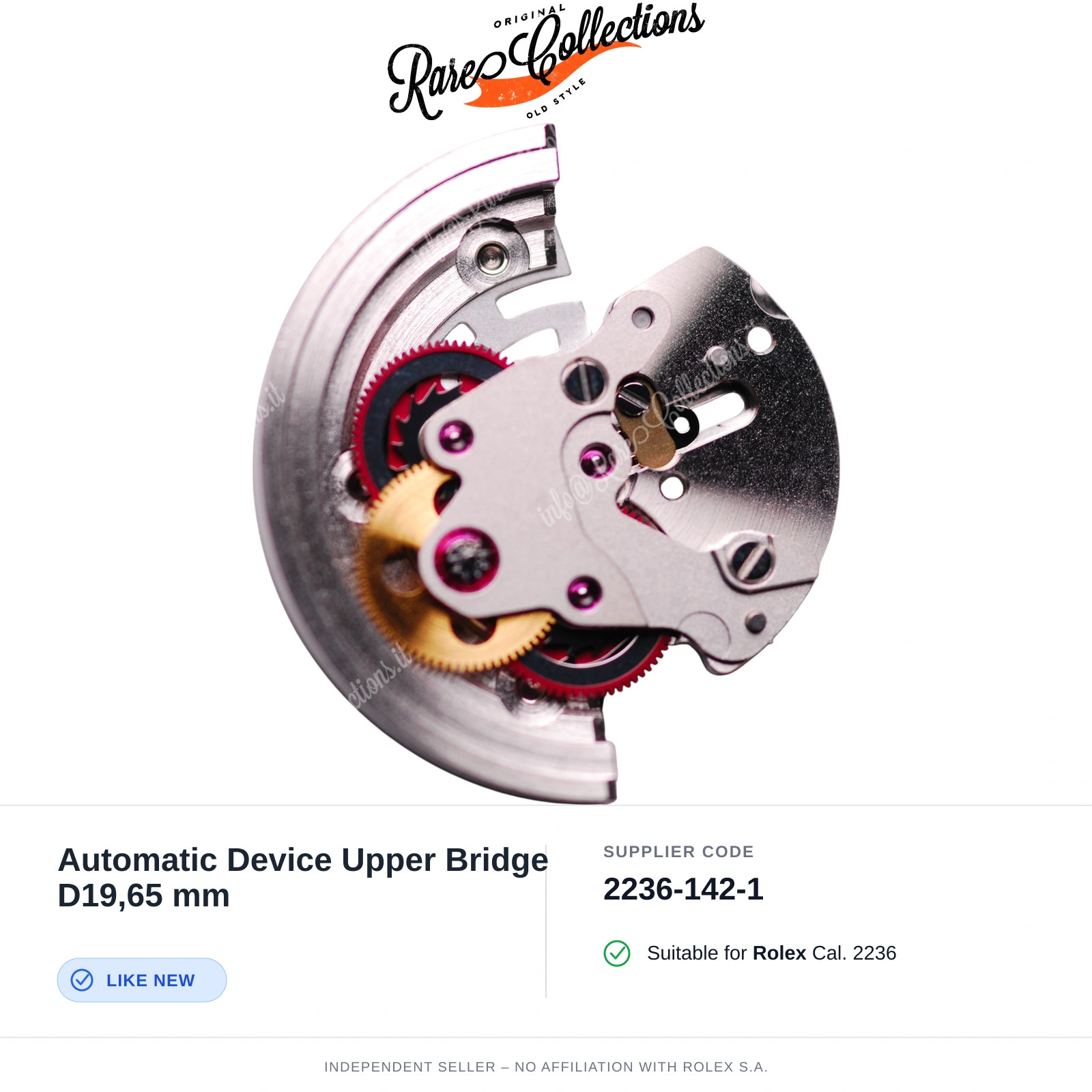 Automatic Device Upper Bridge D19,65 mm for Rolex (cod. 2236-142-1) — Excellent