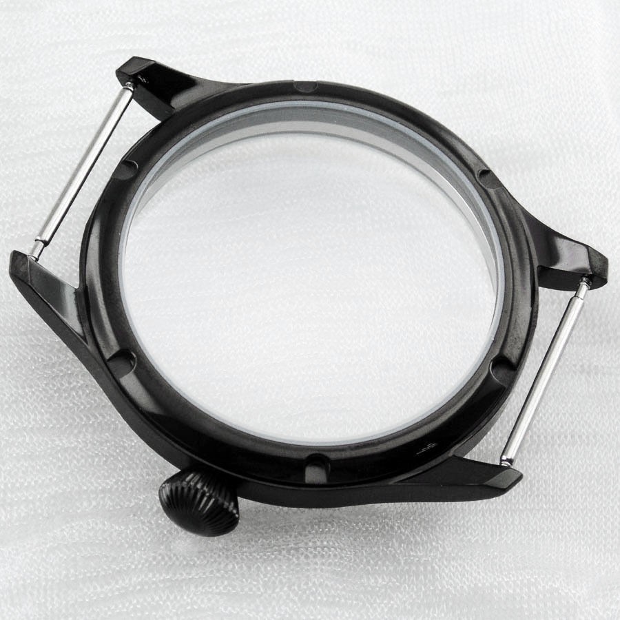 44mm Stainless Steel Watch Case Fit For Seagull ST3600 ETA 6497 6498 Movement F