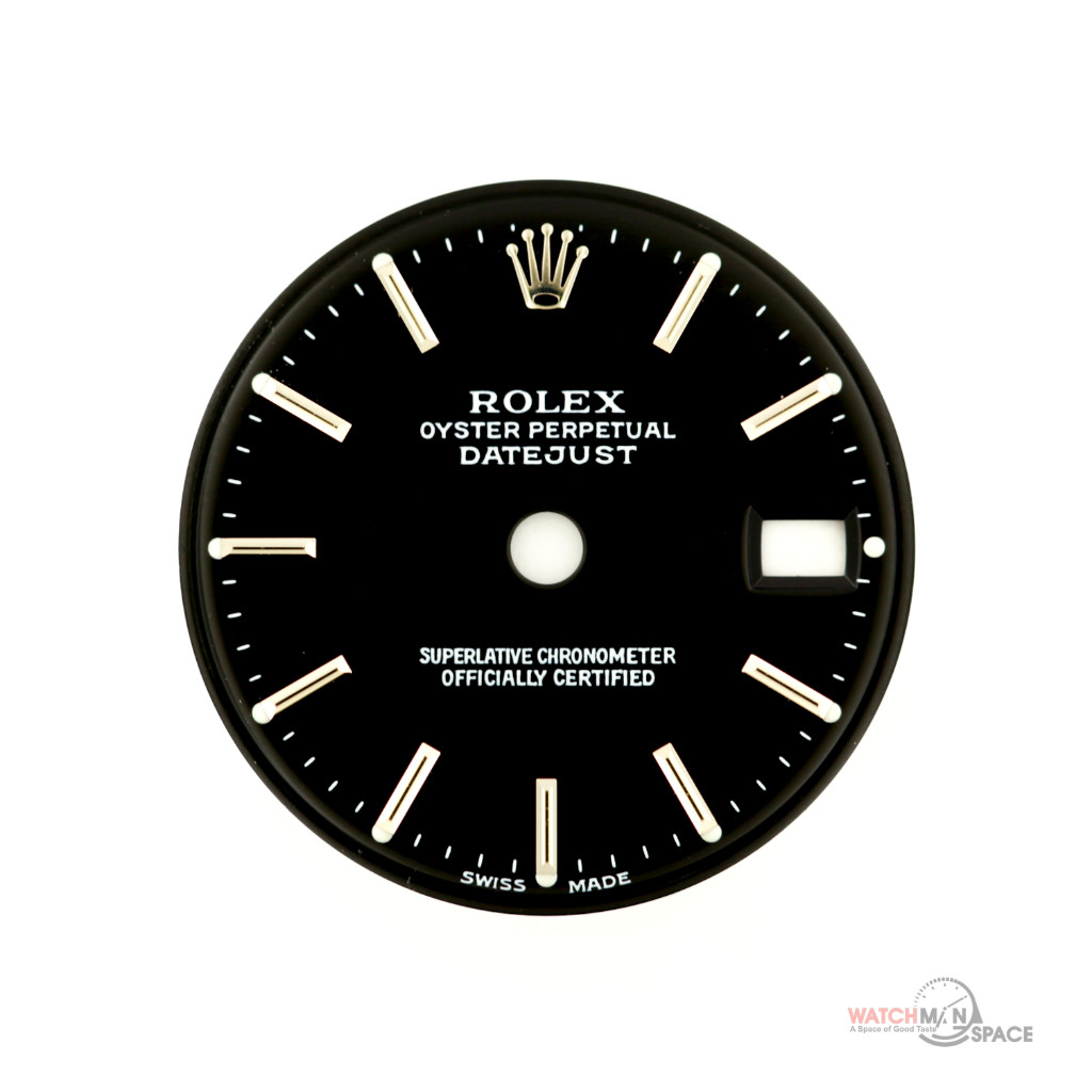 Original Lady Rolex Date 6917, 79160, 79240 Gloss Black Stick Dial SS #J14
