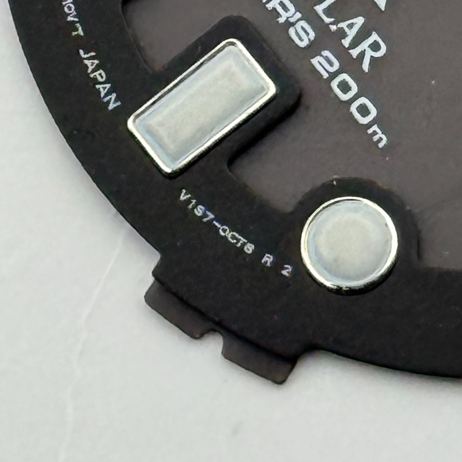 Seiko V1S7-0CT8 Watch Dial Solar Diver’s 200M Black Spare Parts Repair 29.6mm
