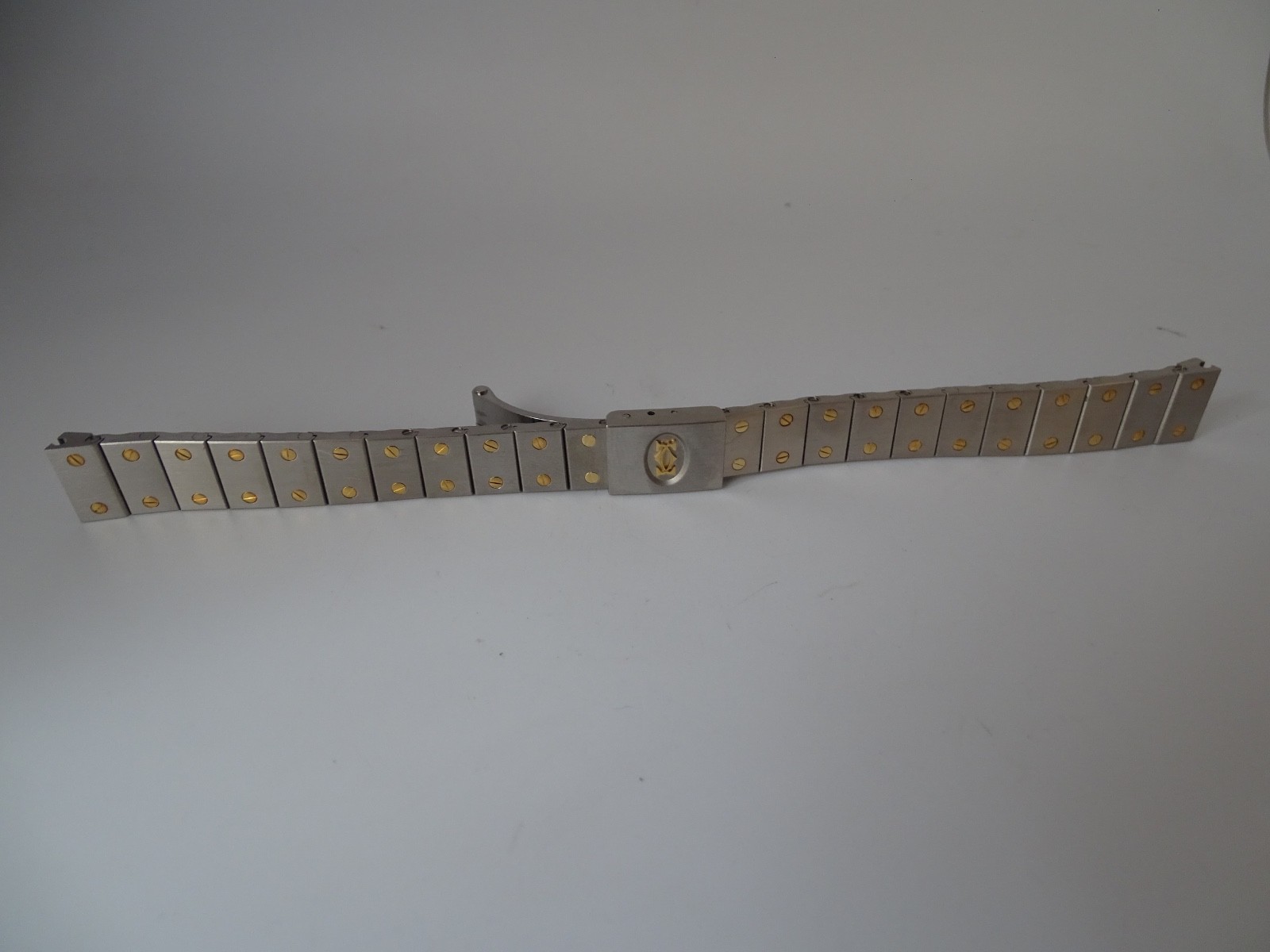 Cartier Santos Octagon Bracelet Ladies 18k Gold and S. Steel Original 12mm