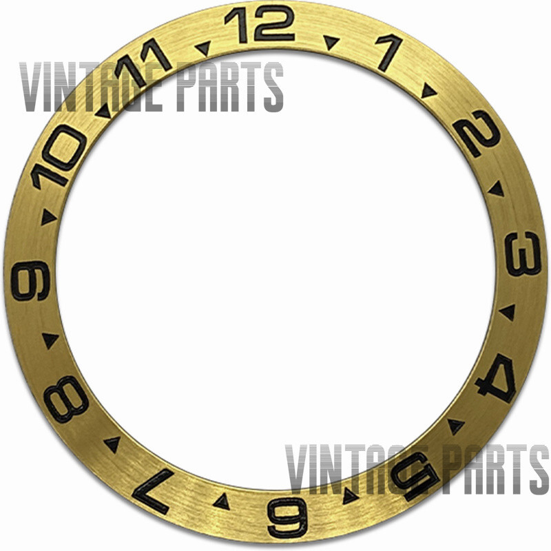 38*30.7mm circular brushed gold aluminium slope bezel fit for SKX007 SKX011