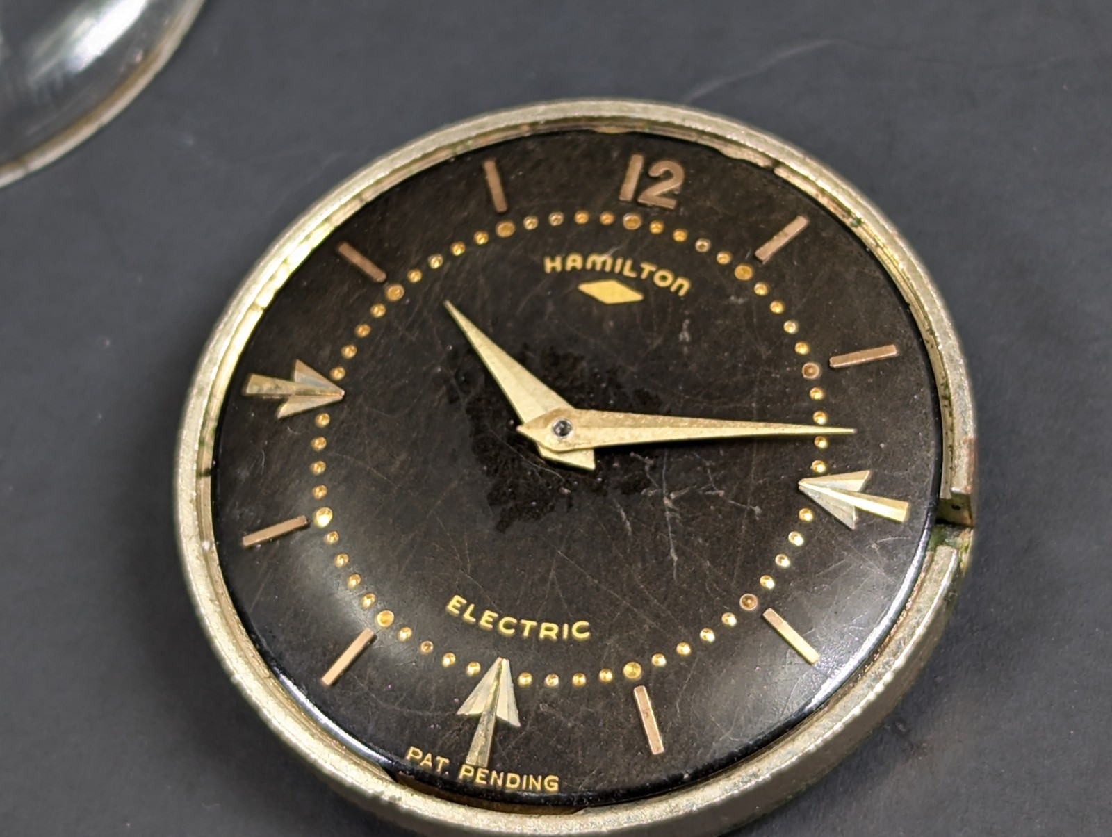 Vintage Hamilton Van Horn 500 Electric Dial & Partial Movement For Parts/Repair