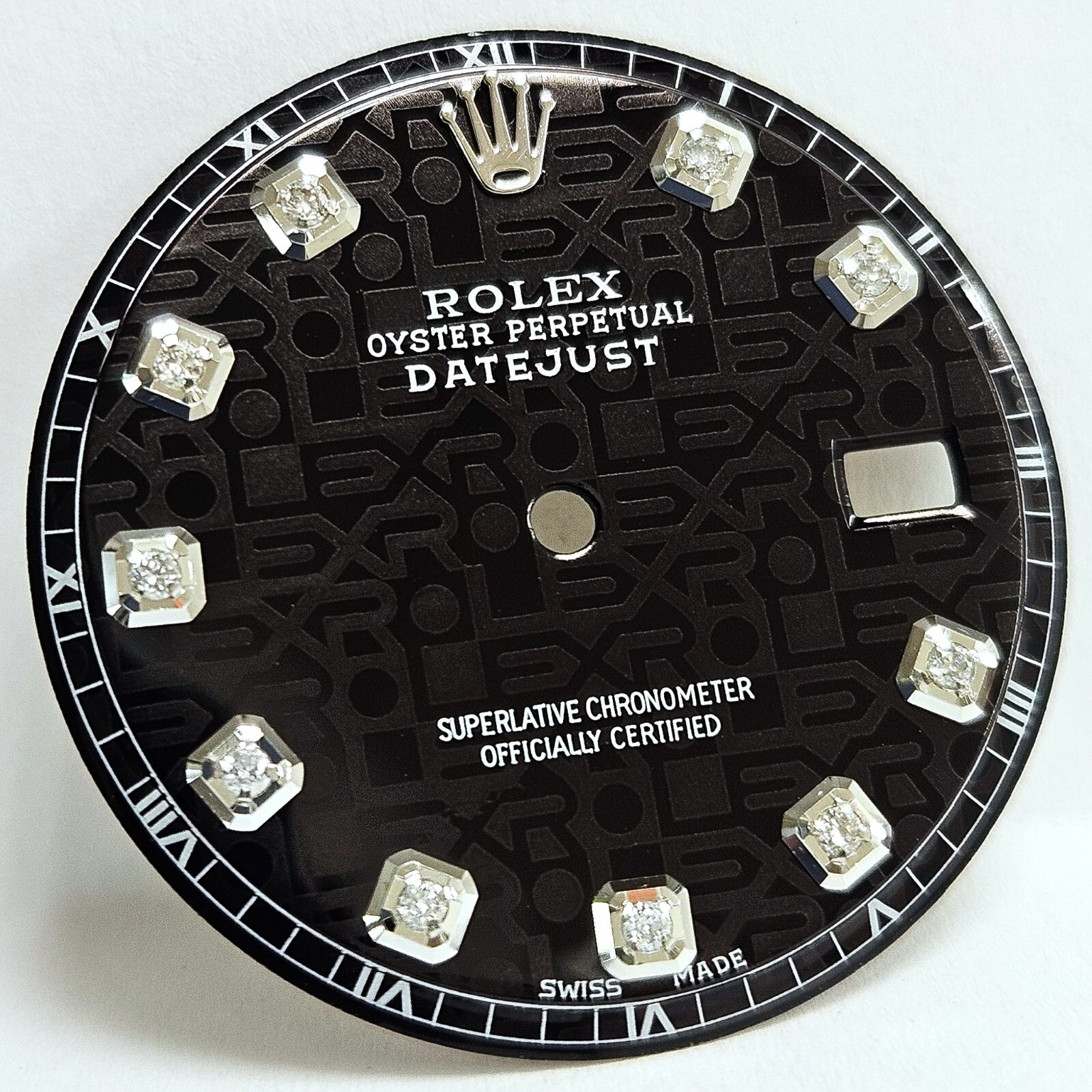 Rolex Datejust 36 Custom Black Jubilee Diamond Dial for Ref. 1601 16014