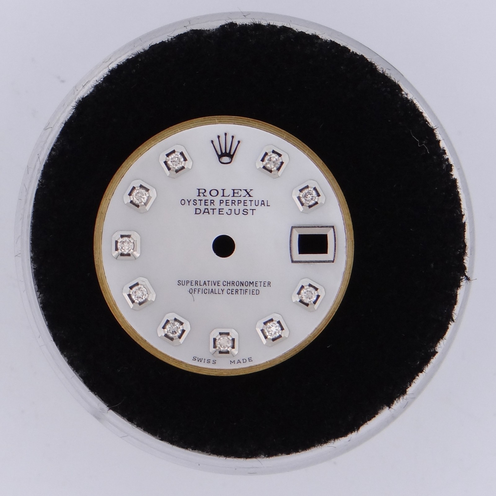 Rolex Ladies 26mm Aftermarket Mother of Pearl Diamond Dial 69174 69179