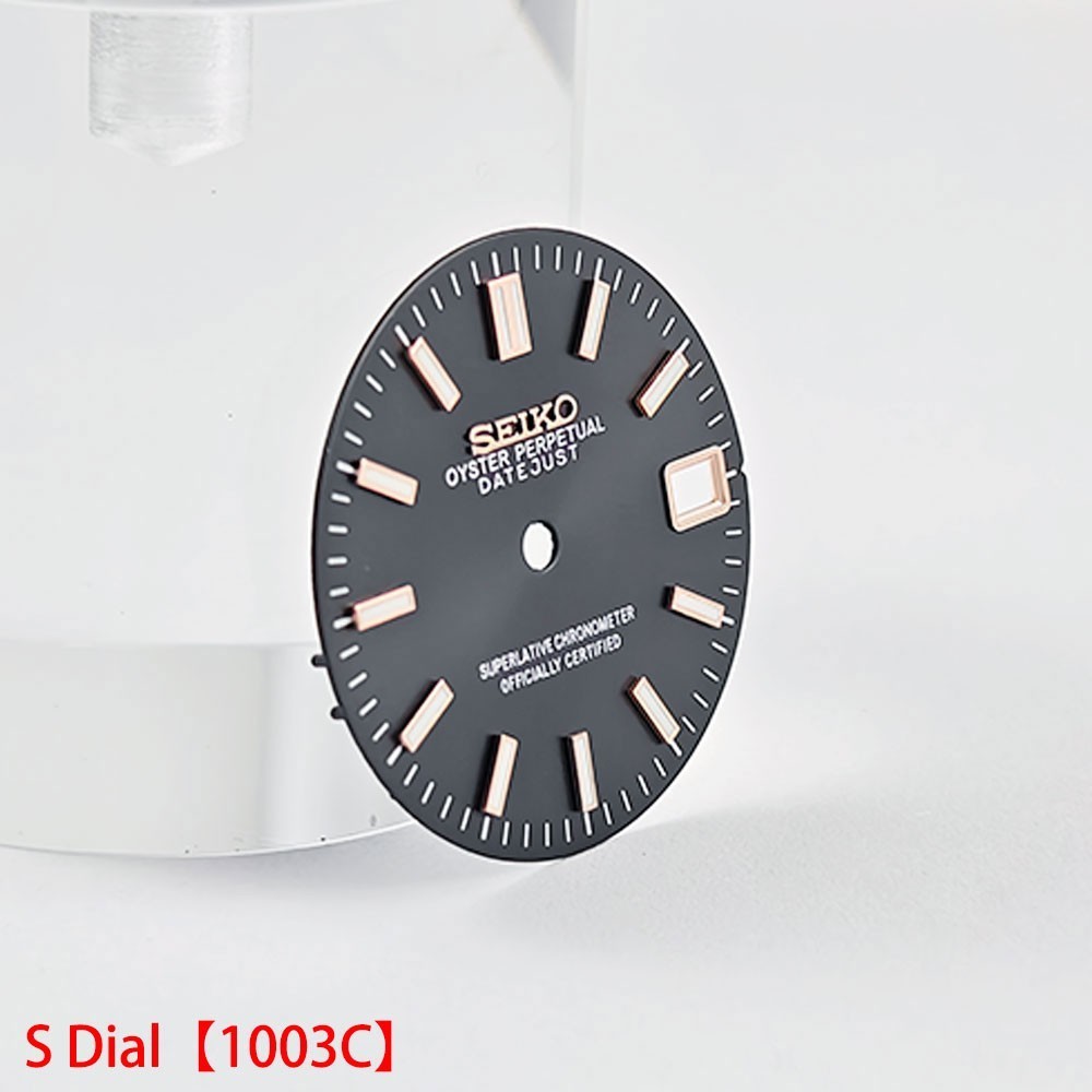 28.5mm Sun pattern Watch Dial Green Luminous For NH35 NH36 Movement Accessories
